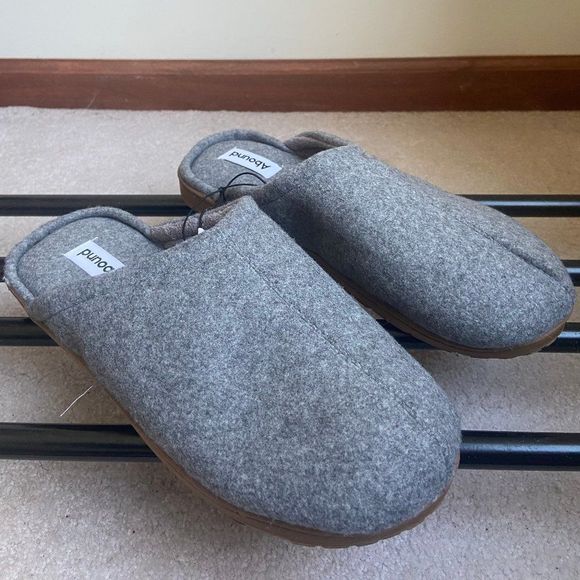 ABOUND Men Smith Indoor Outdoor Plush Felted Wool Scuff Slippers - NEW NWOB - Picture 7 of 8